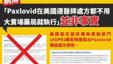 CDC澄清:網傳美國輝瑞新冠口服抗病毒藥物Paxlovid，不需醫師處方箋可於大賣場購買並非事實