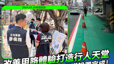 逢甲商圈人車爭道嚴重 ! 廖偉翔爭取劃設「標線型人行道」改善交通 !